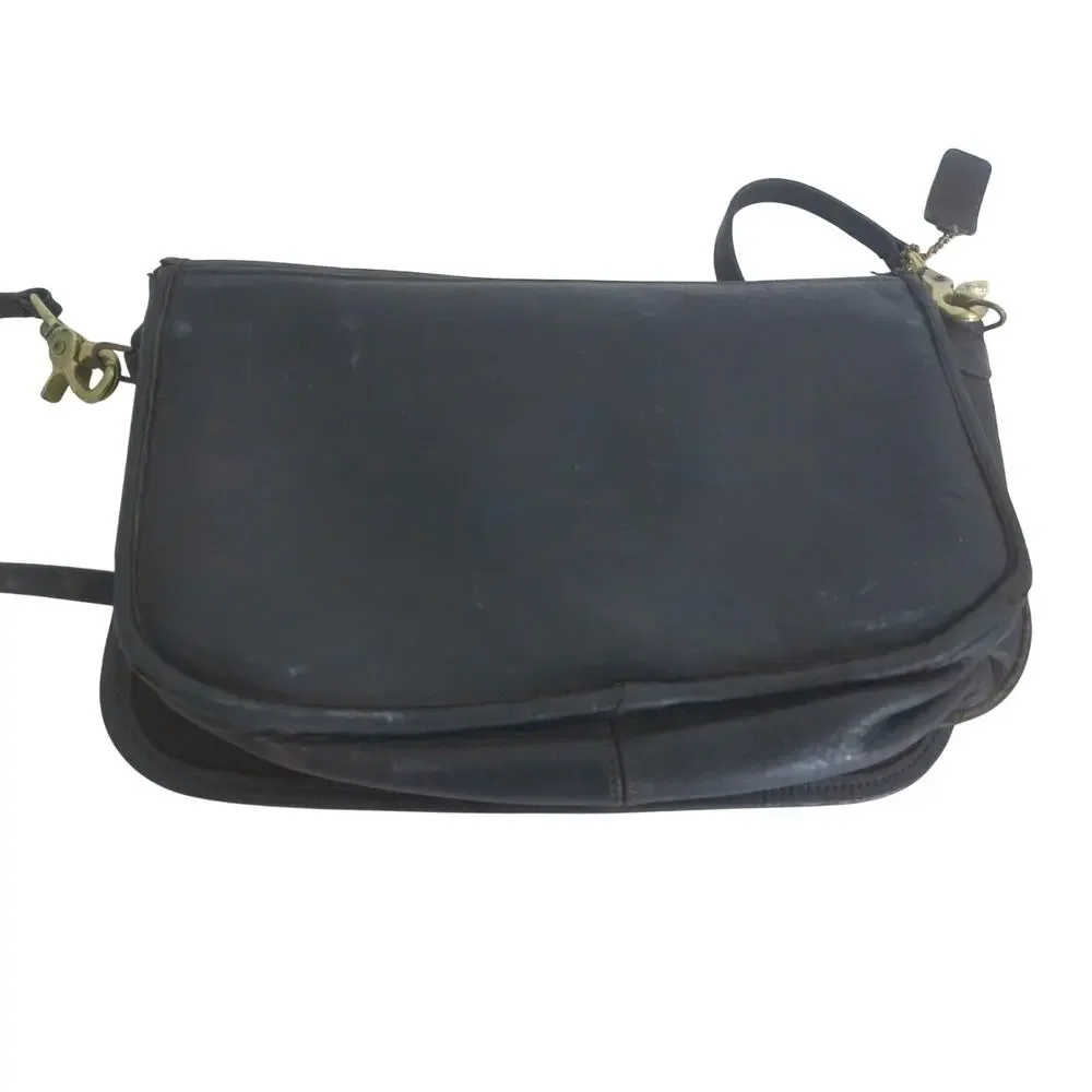 Vintage 70s Coach Bonnie Cashin NYC Leather Courier Bag READ Flaw Project